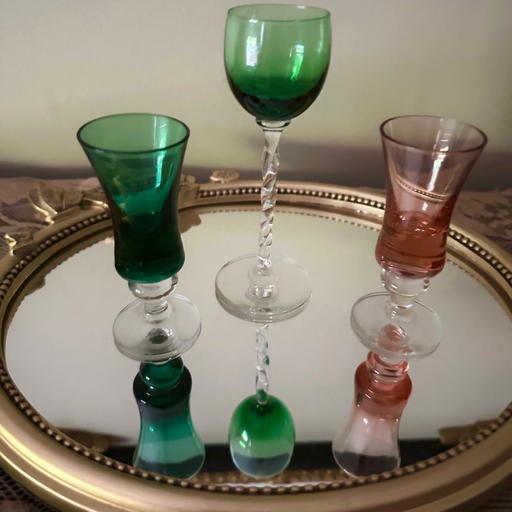 Antique Cordial Glasses